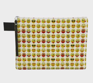 Aperçu de Emoji Faces White Background Zipper Carry All, AOWSGD