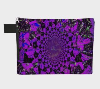 Purple Flower Fractal and Kaleidoscope Art Zipper Carry All Bag, AOWSGD preview
