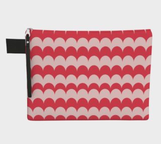 Pink Scallop Print Pouch preview