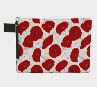 Red Poppy Flowers Zipper Carry-All preview