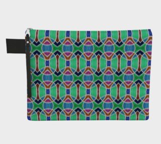 Nouveau Peacock Stained Glass Zipper Carry-All preview