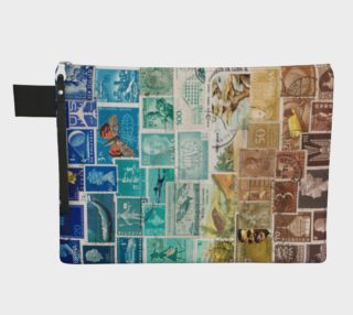 Beachy - Vintage Postage Stamp Collage preview