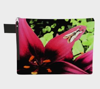 Red Lily with Moth II Zipper Carry-All preview