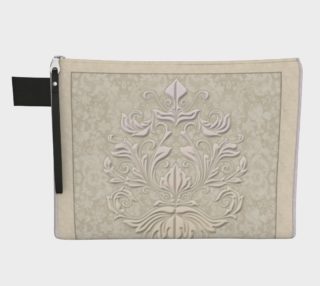 Faux Embossed Floral Damask Print Carry All preview