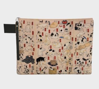 Utagawa Cat Print Zipper Bag preview