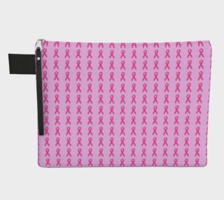 Aperçu de Dark Pink Ribbons on Light Pink Carry-All
