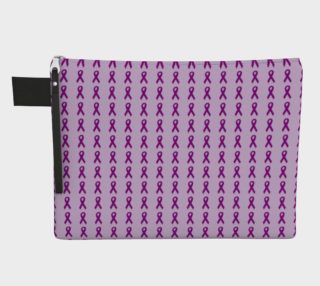 Aperçu de Dark Purple Ribbons on Light Purple Carry-All