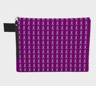 Aperçu de Light Purple Ribbons on Dark Purple Carry-All