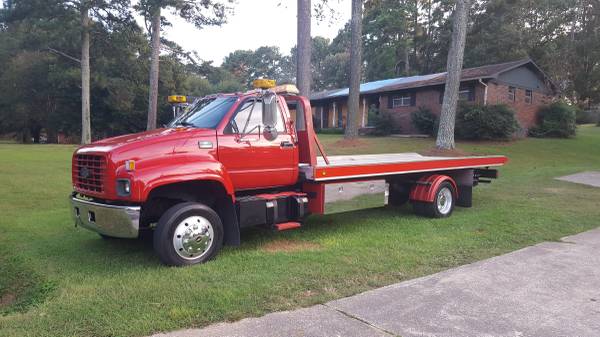 2002 Chevy c6500 rollback 21ft aluminum century bed caterpillar auto