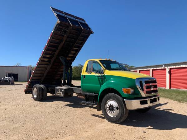 Photo 2013 Ford F-650 20ft Flatbed Dump Truck - 90k Miles - $37,950 (Hutto)