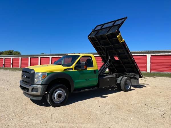 Photo 2015 Ford F550 12ft Flatbed Dump Truck - GasAutomatic - 159k miles - $24,750 (Hutto)