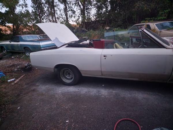 Photo 1967 chevelle convertible project Xmas sale only $13.6k..57 chevy 4dr - $3,850 (Pylesville)
