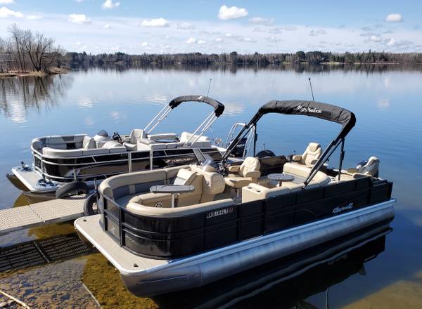 Photo Pontoon Boat Rentals with Deliveries and Pick-Ups for Reasonable Rates (North Central Minnesota)