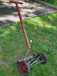 Vintage or Antique Push Lawn Mower with Rotating Blades  100