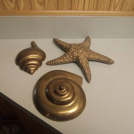 Brass Sea Shells and Starfish $35