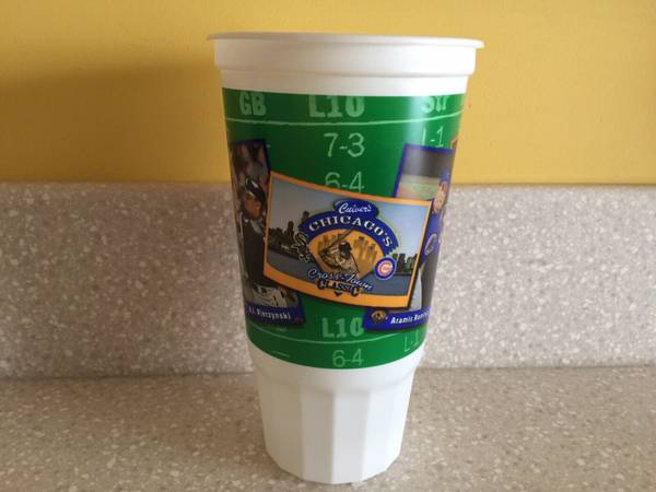 Photo Chicago Cross-town Classic White Sox Vs Cubs 24 oz Plastic Cup 2008 $3