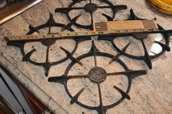 Photo Mid Century antique gas stovetop grates $30