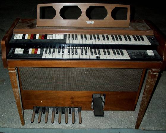 Photo ORGAN Conn Console Double Keyboard Leslie Dual Speakers $20