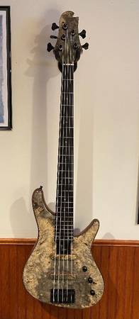 Photo Sugi Guitars Night BreezeNB5 Buckeye Burl 2020 Custom 5 String Bass G $5,000