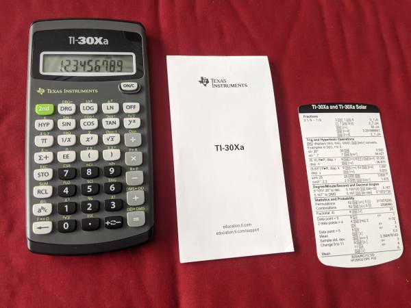 ti-30xa-scientific-calculator-5-electronics-for-sale-chicago-il