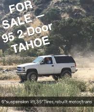 Lifted 2 Door Tahoe 1996 8500 Cars Trucks For Sale