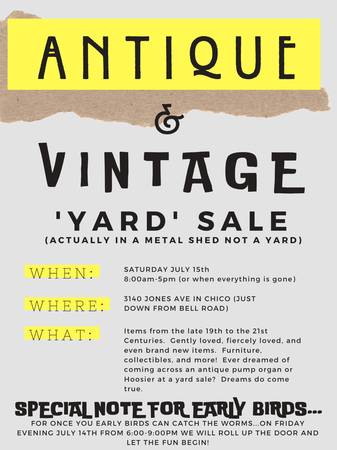 Photo Antique and Vintage Yard Sale