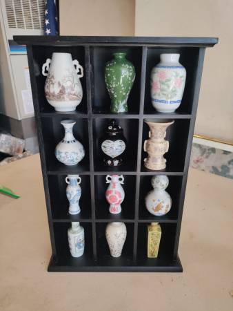 Photo Franklin Mint Porcelain Imperial Dynasty Japanese 12 Mini Vase Set $30