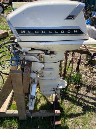 Photo McCullogh, 45 HP Outboard Motor $1,150
