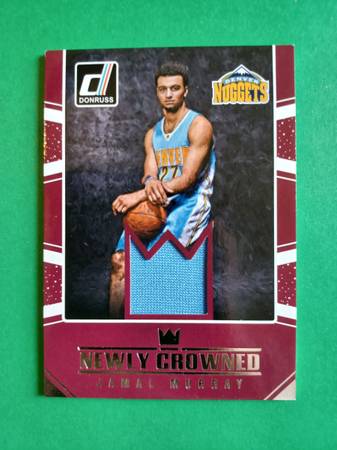 2016-17 DONRUSS JAMAL MURRAY NEWLY CROWNED ROOKIE JERSEY DENVER NUGGET $40