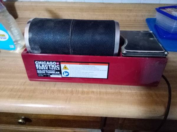 Photo Dual Drum Rotary Rock Tumbler CHICAGO ELECTRIC POWER TOOLS $50
