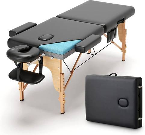 Photo New Premium Portable Massage Table, Black $115