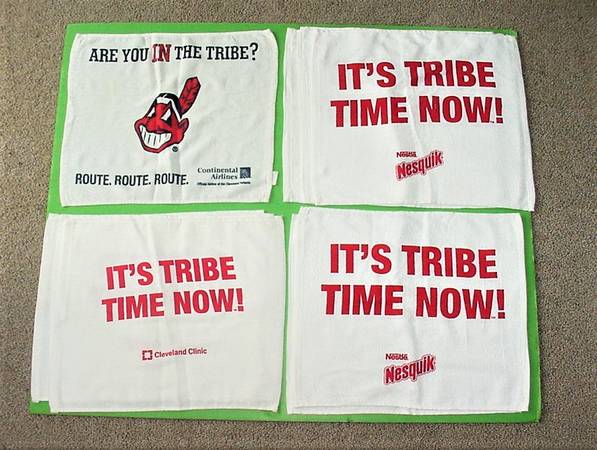 Photo 9 VINTAGE COLLECTIBLE CLEVELAND INDIANS RALLY TOWELS BEST OFFER $12