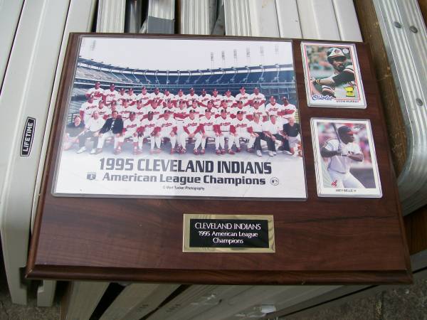 Photo Cleveland Indians 1995 American League Chions Plaque $30