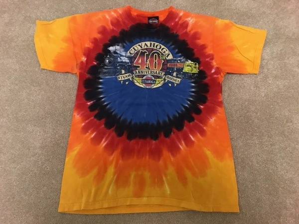 Photo Cuyahoga Valley Scenic RR Tie Dye 40th Anniversary T-Shirt $5