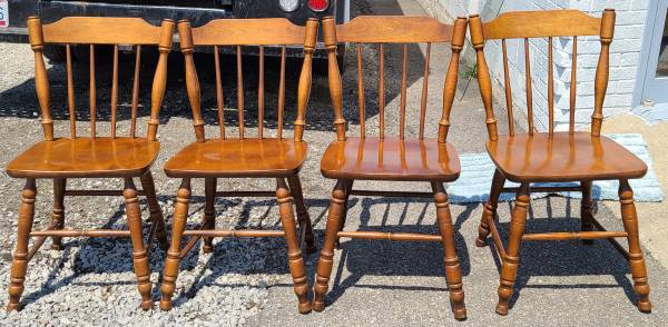 Photo Four Solid Maple Chairs $95