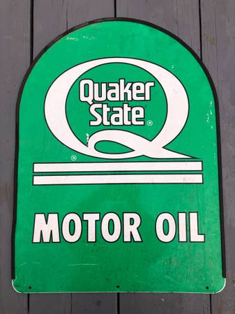 Old Quaker State Motor-Oil Sign $100