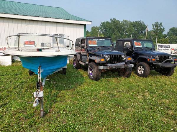 Photo Two Jeeps, Boat  Dodge Truck wmagnum motor $11,000
