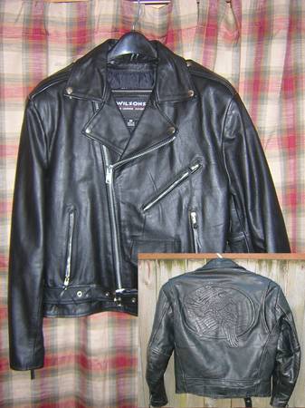 Photo Vintage Wilson Leather Motorcycle jacket $50
