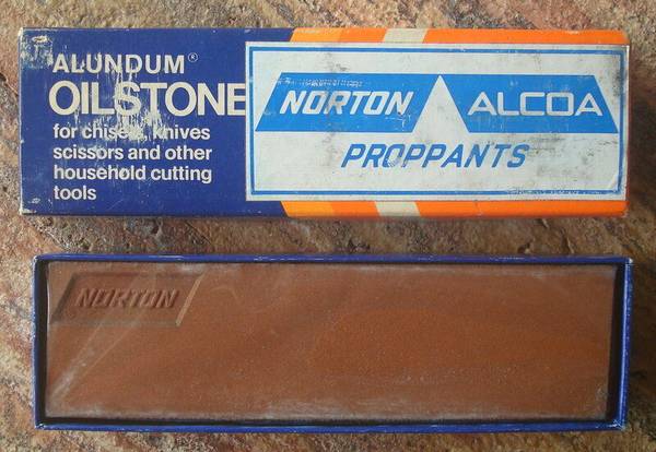 Photo NOS Vintage Norton  ALCOA Alundup Oilstone Whetstone Sharping Tool $15