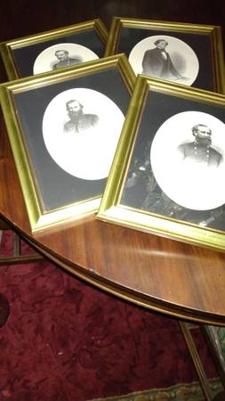 Four Framed Pictures of Confederate Generals $75