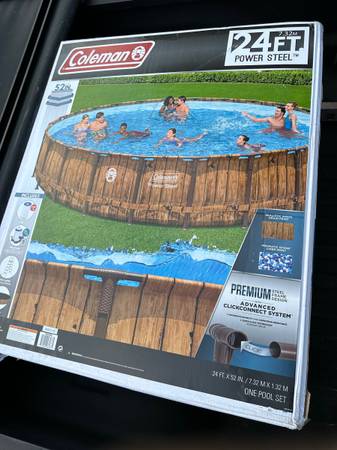 Photo New Coleman 24ft x 52 Above Ground Pool $1,000