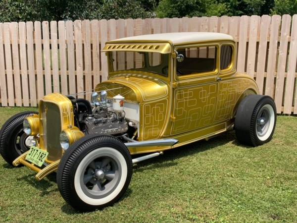 Photo 1929 Ford Model A Custom Old School Mid 1960s style Hot Rod Coupe $65,000