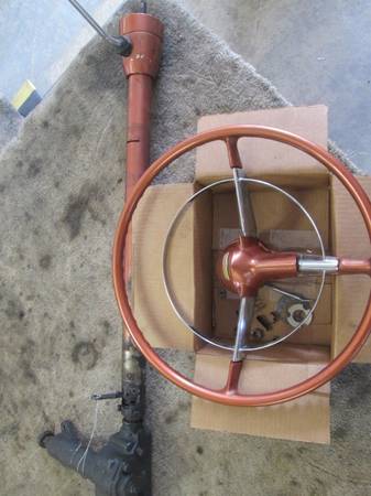Photo 1956 Chevy Belair Steering Wheel and Column, Linkage $150