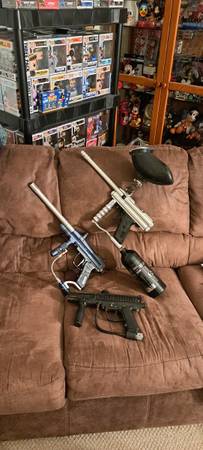 Photo Lot of three Paintball Guns $150