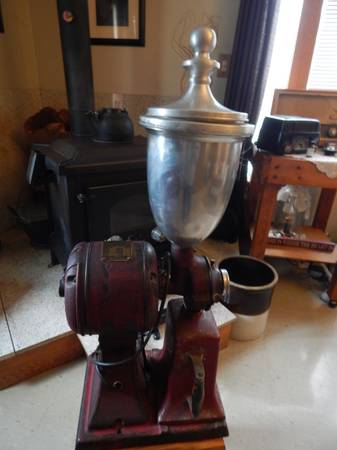 Antique Country Store Hobart Electric Coffee Grinder with Grounds Bin