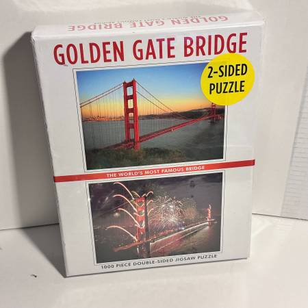 Photo NEW  SEALED Golden Gate Bridge 1000 piece double-sided jigsaw puzzle $15
