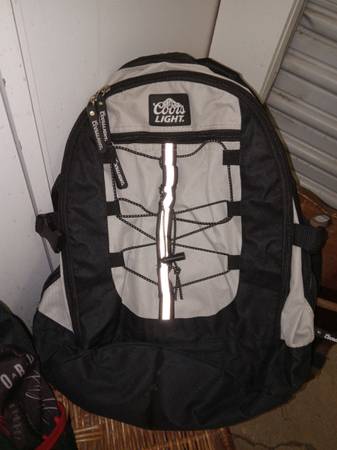 Photo Back pack with Coors Light badge, nice daypack $25