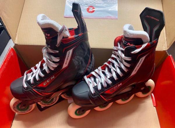 Photo CCM In-line Hockey Skates Extra Wide Jetspeed Model $225