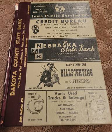 Photo 1968 South Sioux City directory $10
