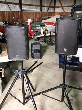Photo Pair of EV Electro Voice ZX1-90 Black Compact 8 DJ PA Monitor Speaker $400